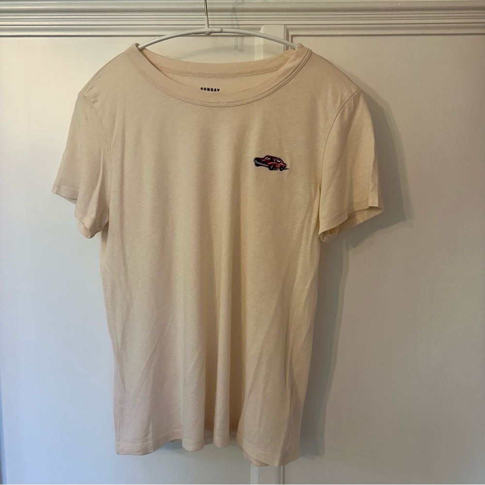 Aritzia Sunday Best Candy T-shirt with Racing Car Size M